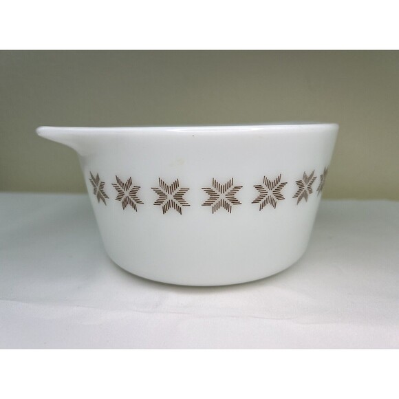 PYREX Town and Country Design #473 1 Quart Casserole Dish Cinderella Brown Star - Picture 6 of 9
